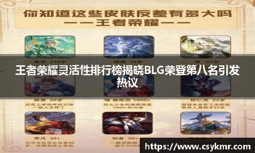 王者荣耀灵活性排行榜揭晓BLG荣登第八名引发热议